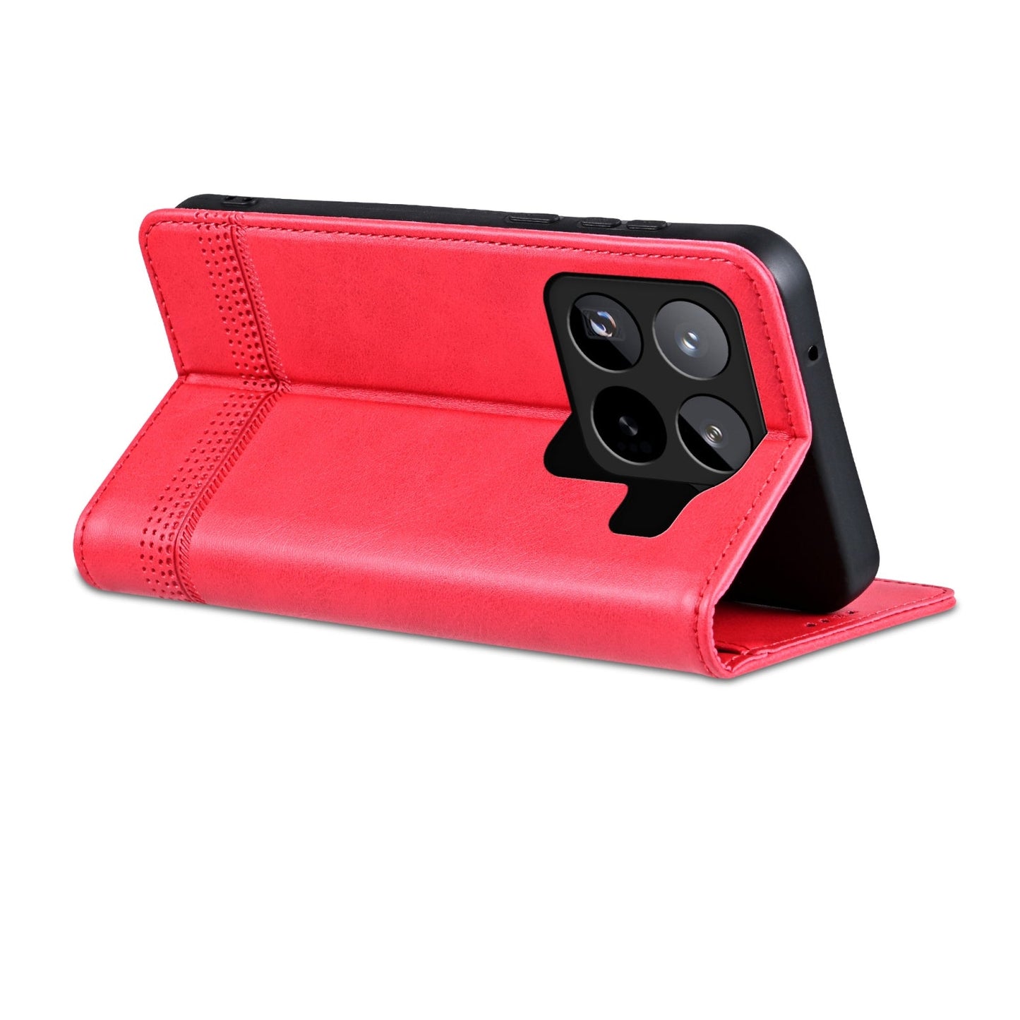 For Xiaomi 15 Pro AZNS Magnetic Calf Texture Flip Leather Phone Case(Red)