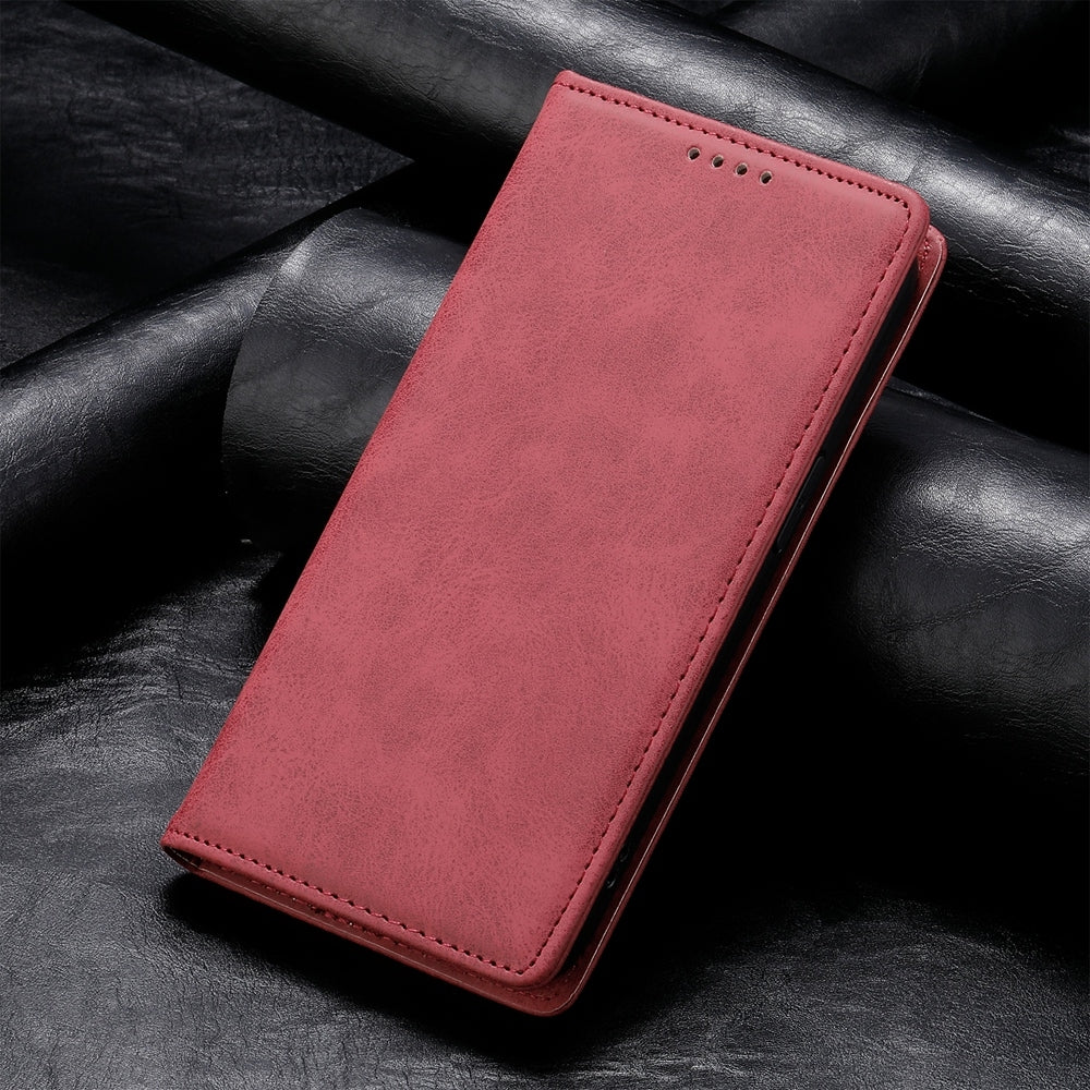 For Xiaomi 15 Business Solid Color Magnetic RFID Leather Phone Case(Red)