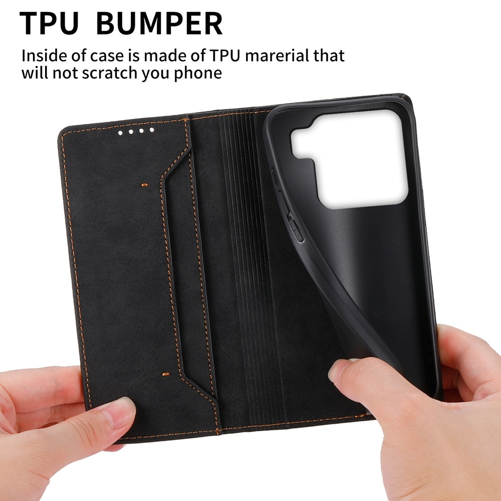 For Xiaomi 15 Pro Business Solid Color Magnetic RFID Leather Phone Case(Black)