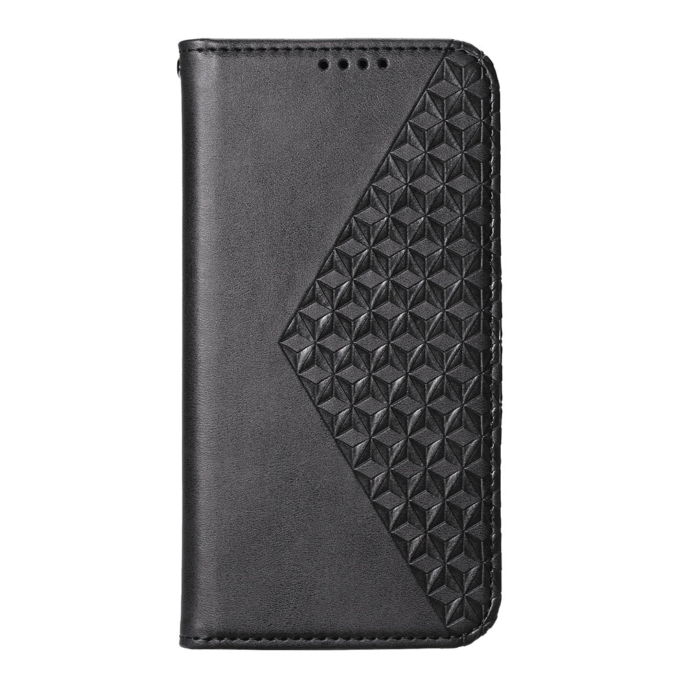 For Xiaomi 15 Pro Cubic Grid Calf Texture Magnetic Leather Phone Case(Black)