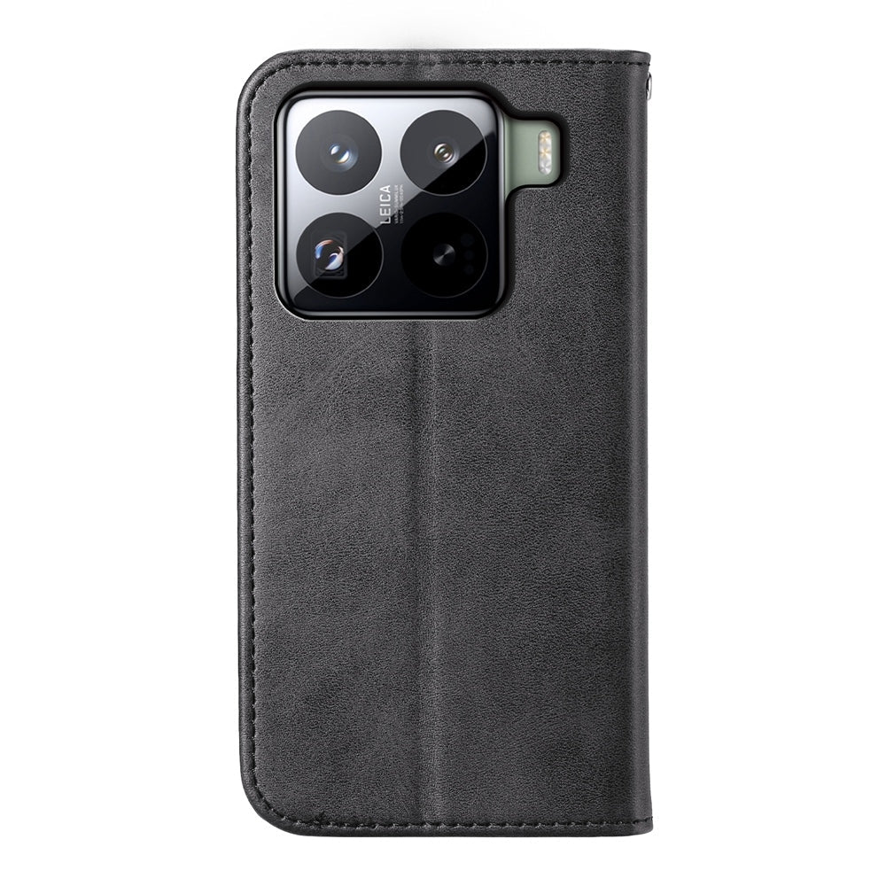 For Xiaomi 15 Pro Cubic Grid Calf Texture Magnetic Leather Phone Case(Black)