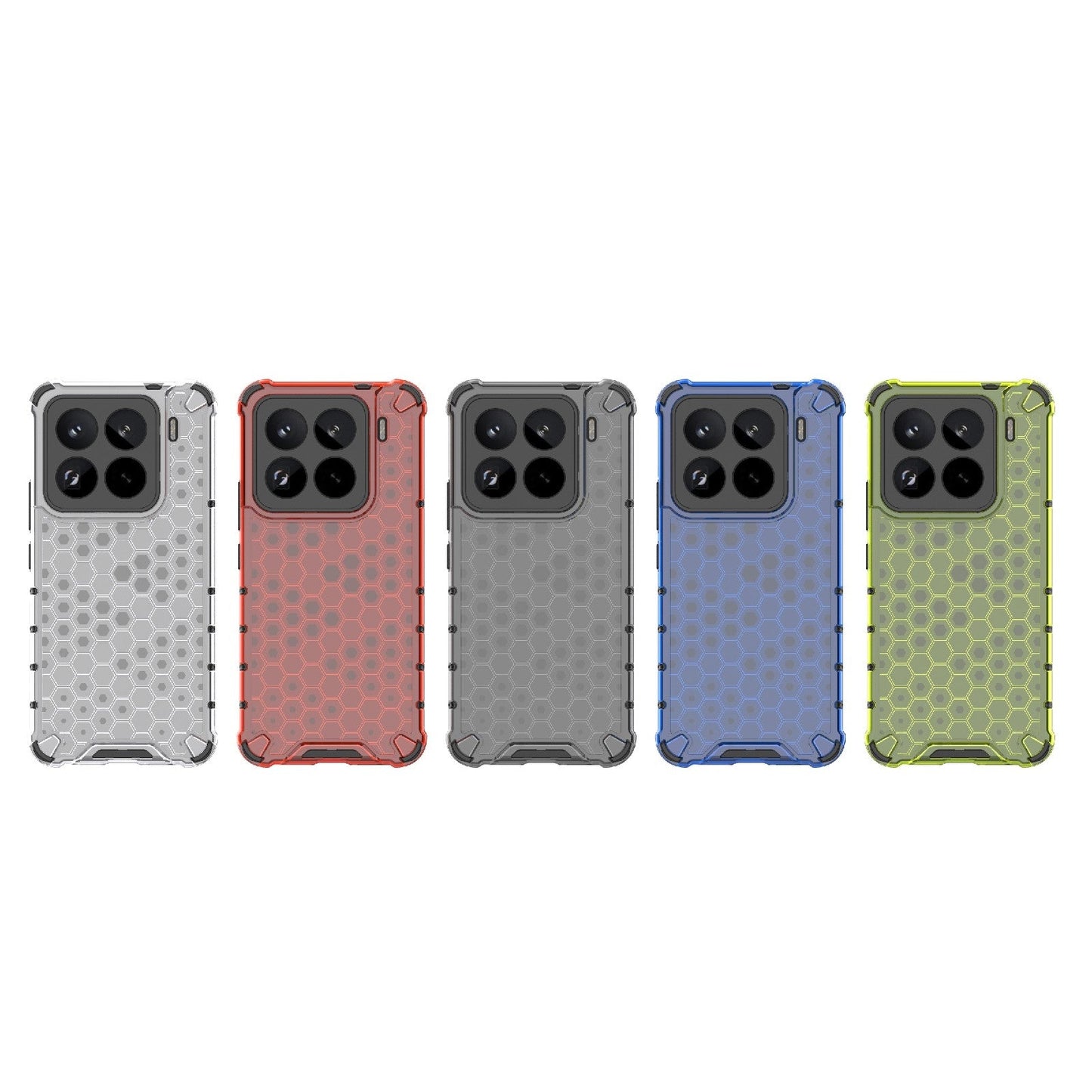 For Xiaomi 15 Pro 5G Honeycomb Shockproof Phone Case(White)