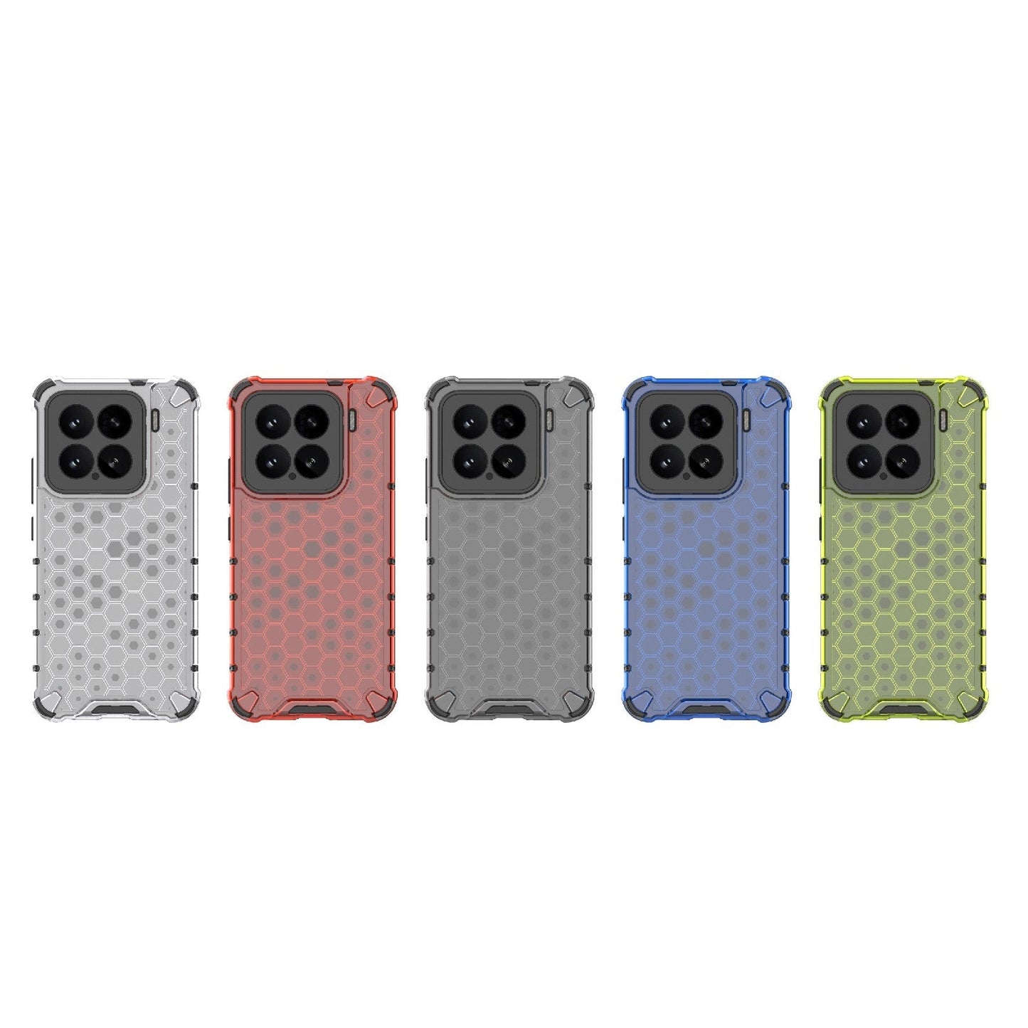 For Xiaomi 15 5G Honeycomb Shockproof Phone Case(Red)