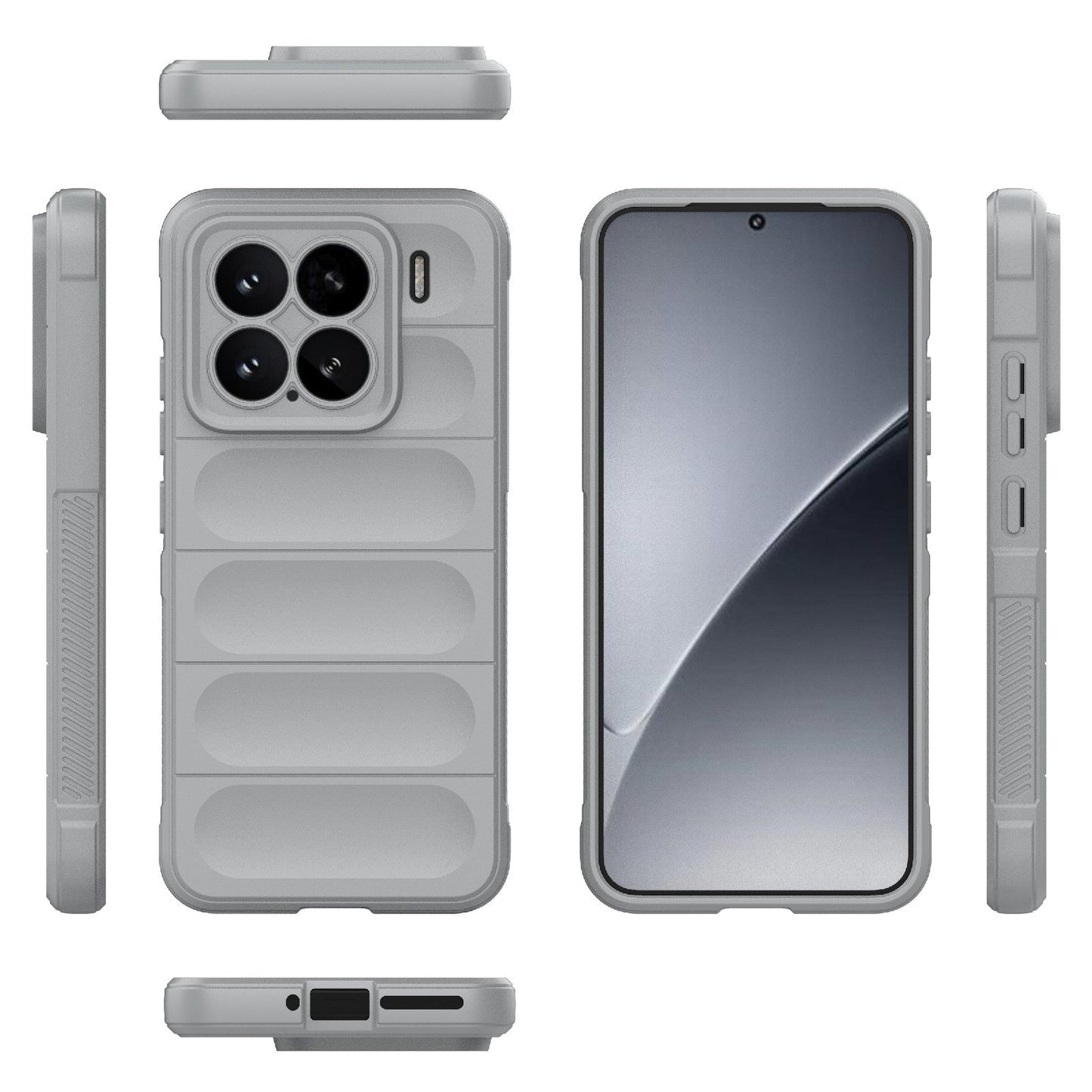 For Xiaomi 15 5G Magic Shield TPU + Flannel Phone Case(Grey)