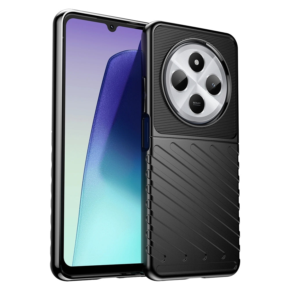 For Redmi 14C 4G Thunderbolt Shockproof TPU Phone Case(Black)