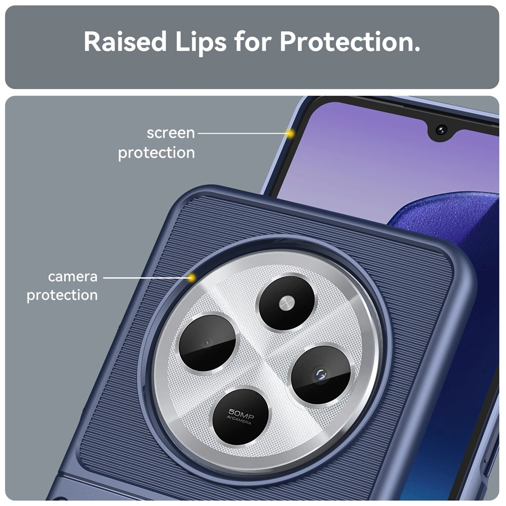 For Redmi 14C 4G Thunderbolt Shockproof TPU Phone Case(Blue)