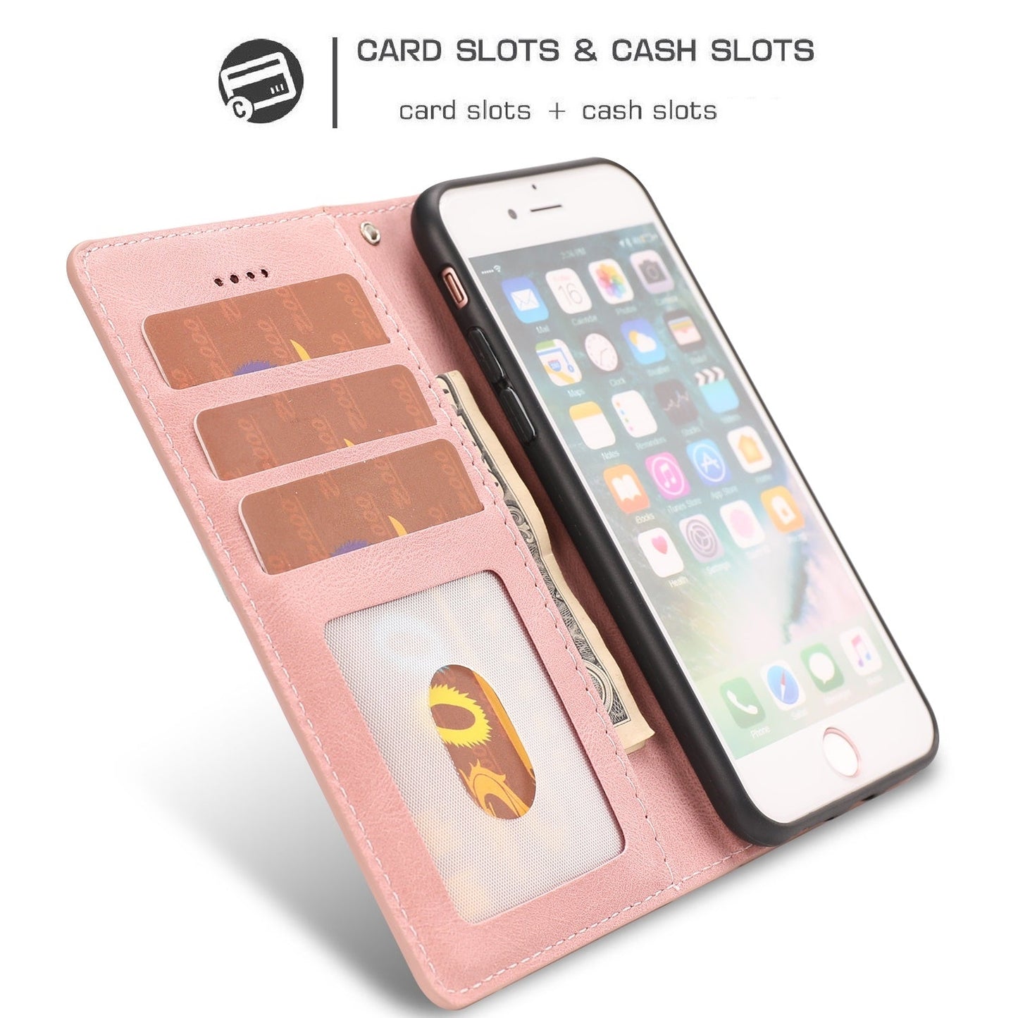 For iPhone 16e Fantasy Skin-feel Calfskin Texture Leather Phone Case(Pink)
