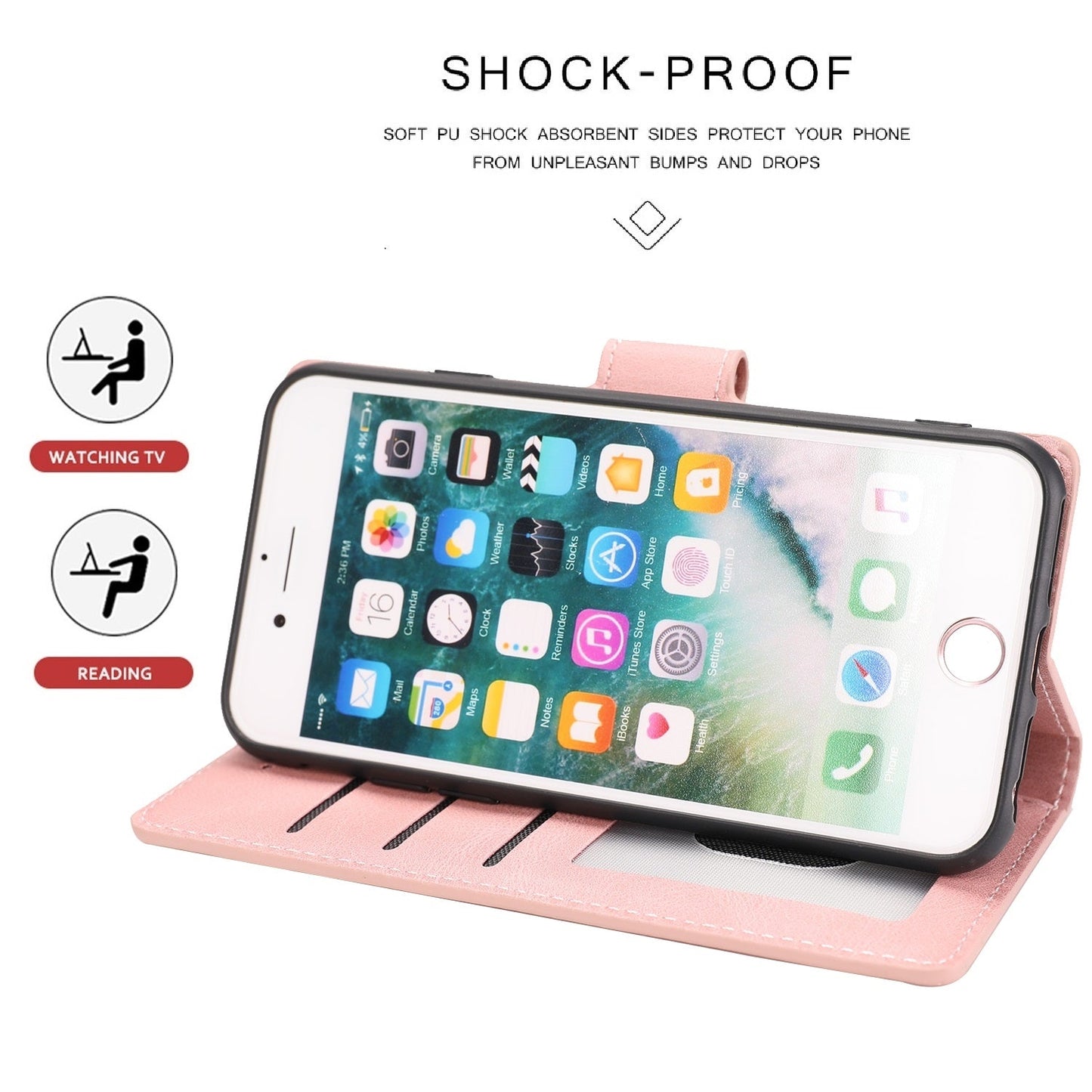 For iPhone 16e Fantasy Skin-feel Calfskin Texture Leather Phone Case(Pink)