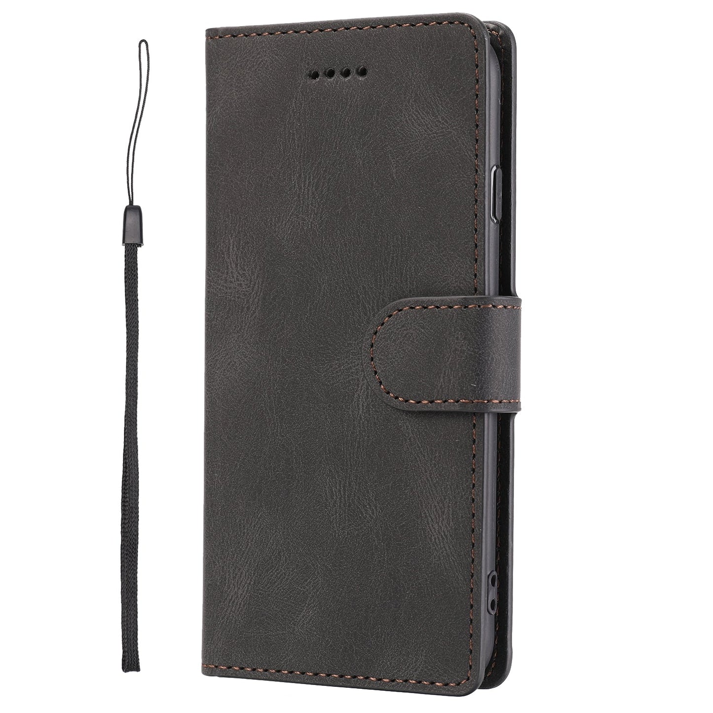 For iPhone 16e Fantasy Skin-feel Calfskin Texture Leather Phone Case(Black)