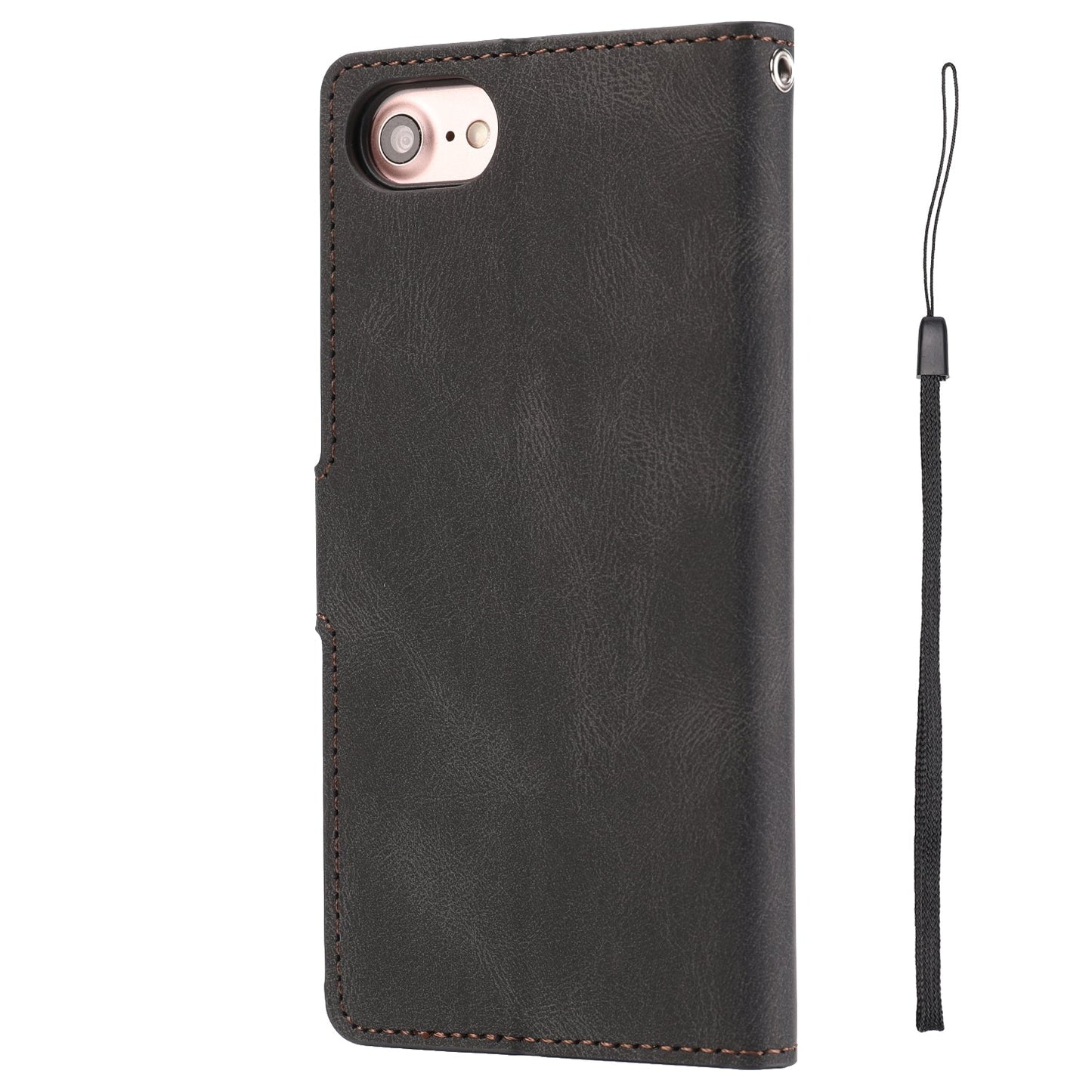 For iPhone 16e Fantasy Skin-feel Calfskin Texture Leather Phone Case(Black)