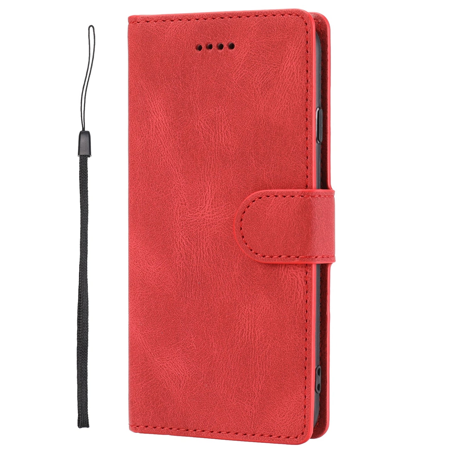 For iPhone 16e Fantasy Skin-feel Calfskin Texture Leather Phone Case(Red)