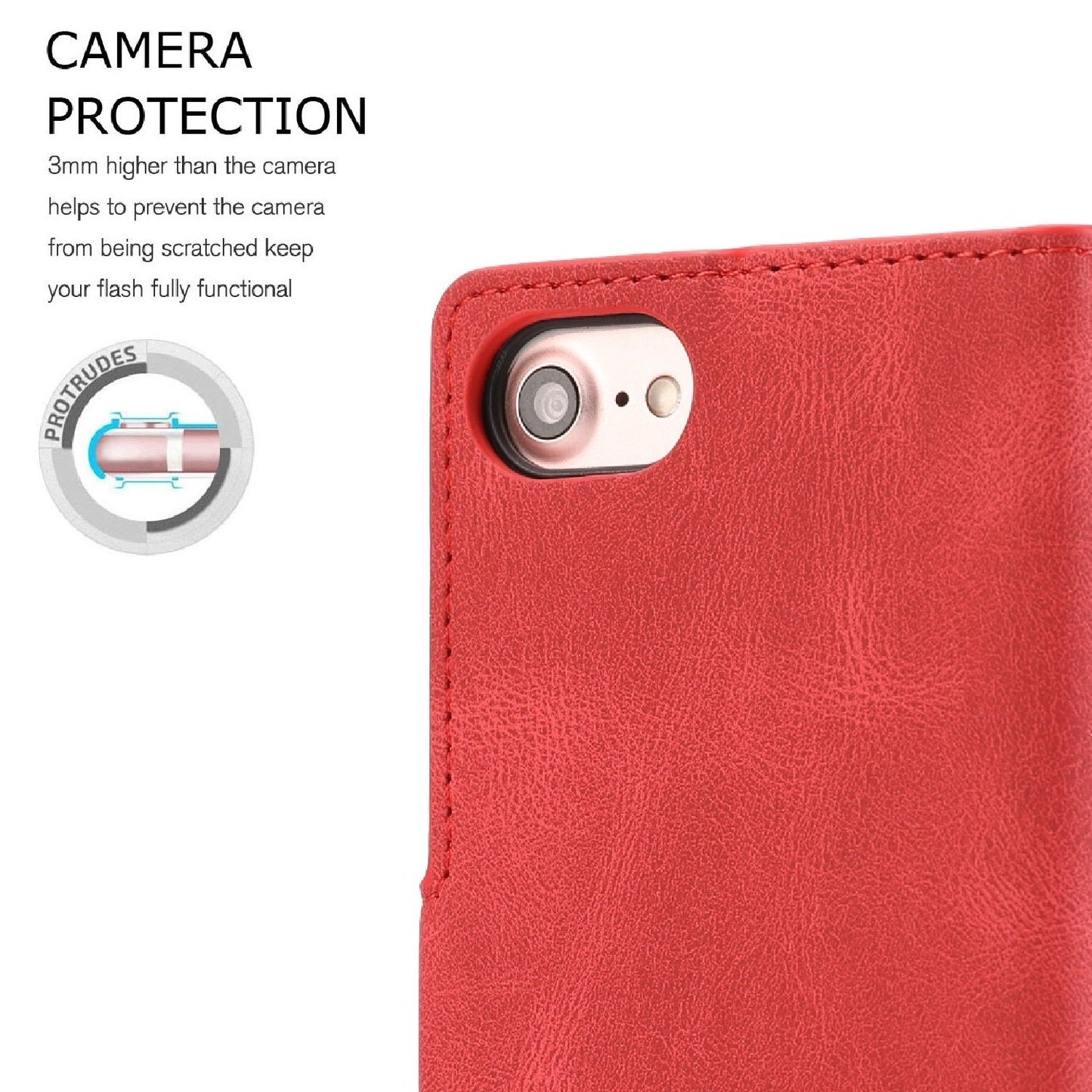 For iPhone 16e Fantasy Skin-feel Calfskin Texture Leather Phone Case(Red)