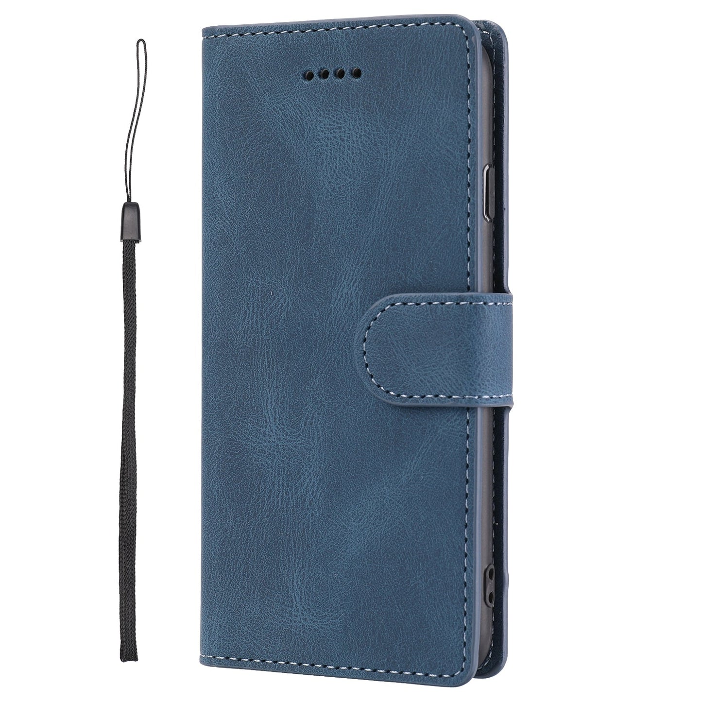 For iPhone 16e Fantasy Skin-feel Calfskin Texture Leather Phone Case(Blue)