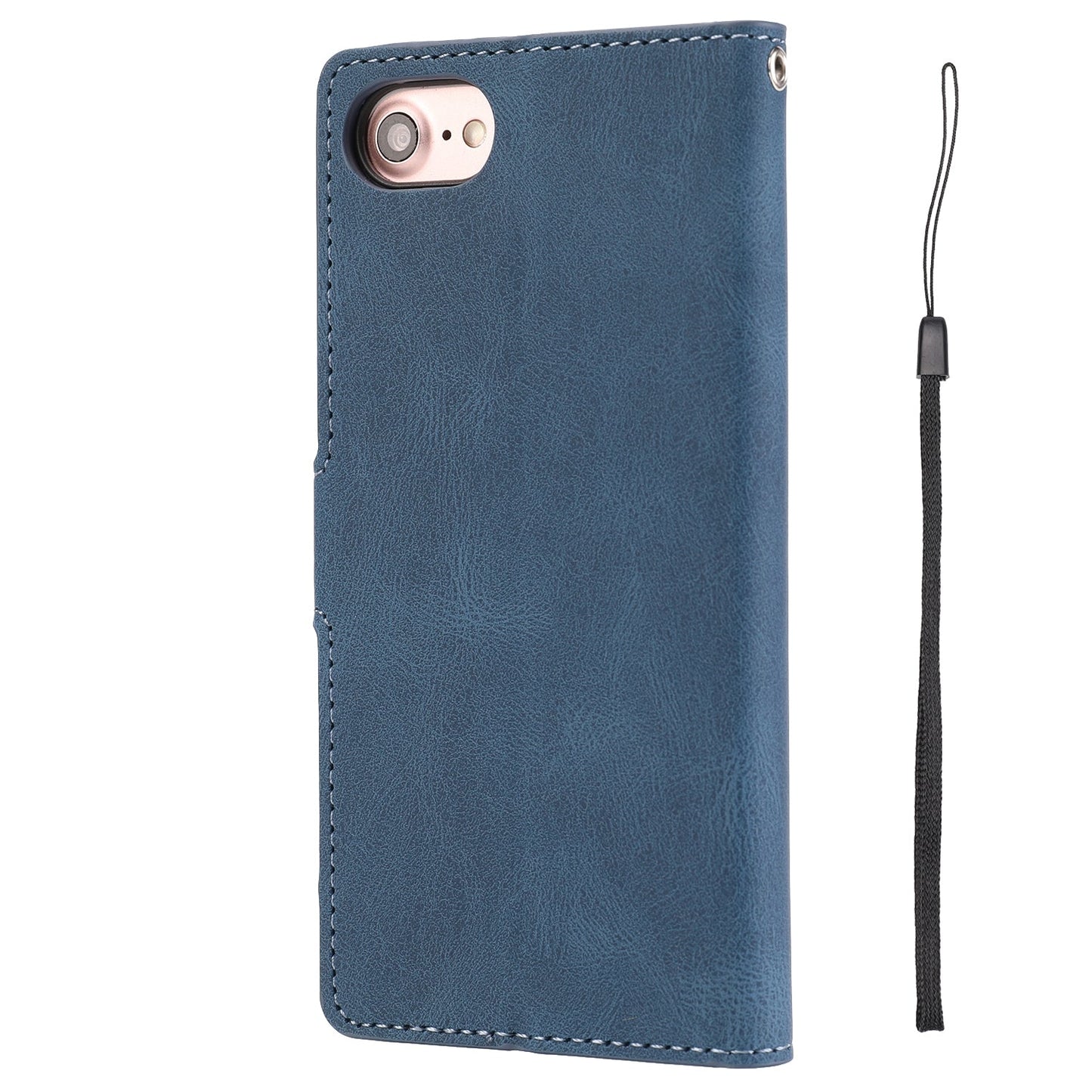 For iPhone 16e Fantasy Skin-feel Calfskin Texture Leather Phone Case(Blue)