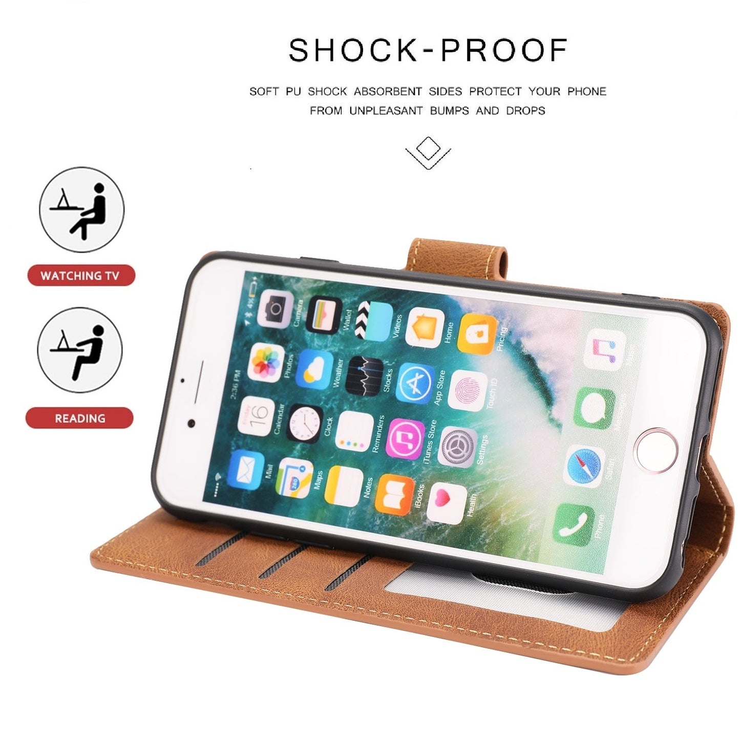 For iPhone 16e Fantasy Skin-feel Calfskin Texture Leather Phone Case(Brown)