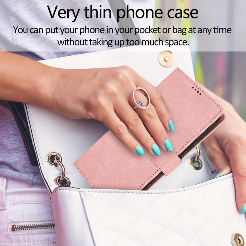 Compatible with iPhone 18 Pro Max & 17 Pro Max Fantasy Skin-feel Calfskin Texture Leather Phone Case - Pink