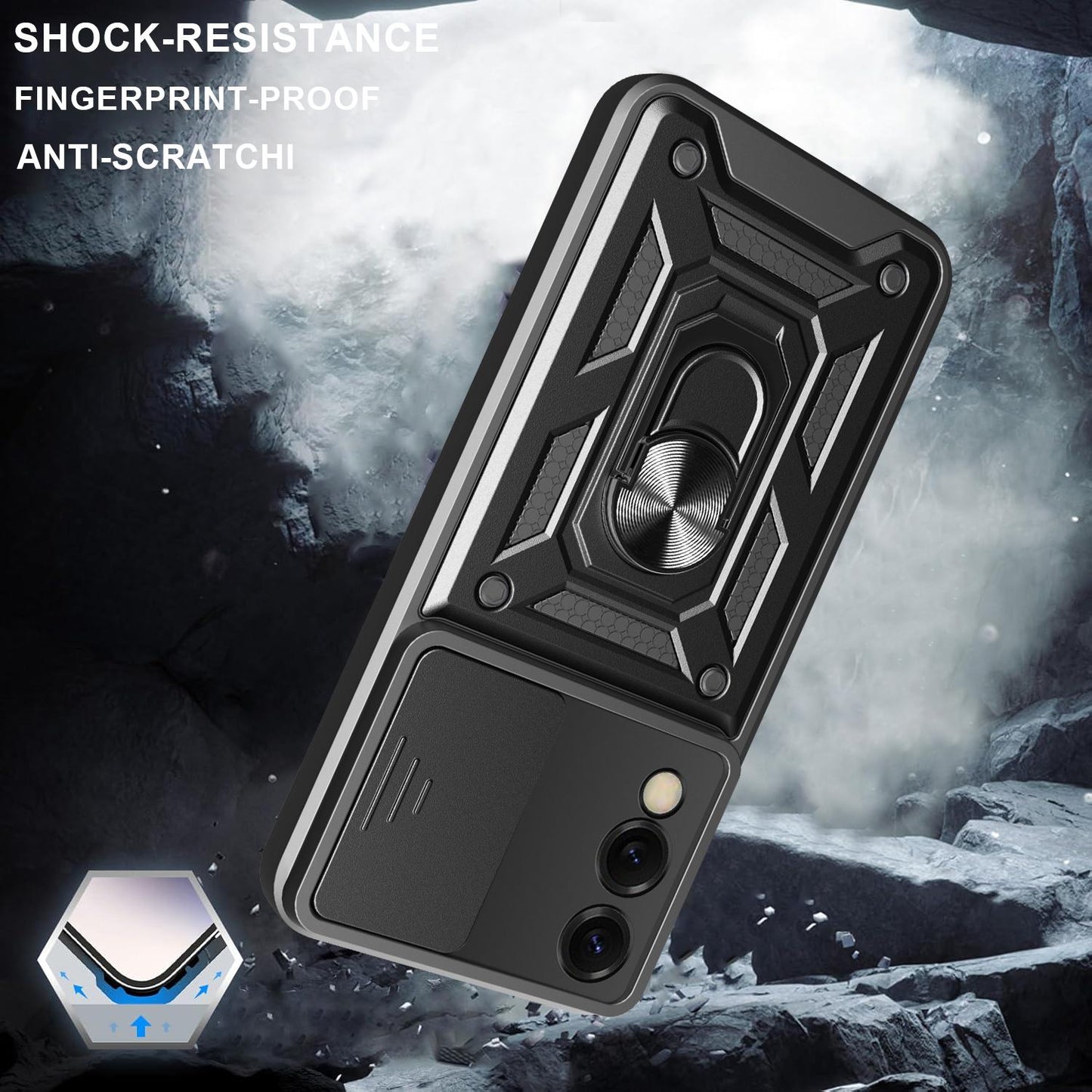 For Samsung Galaxy S25 Edge 5G Sliding Camera Cover Design TPU+PC Phone Case(Silver)