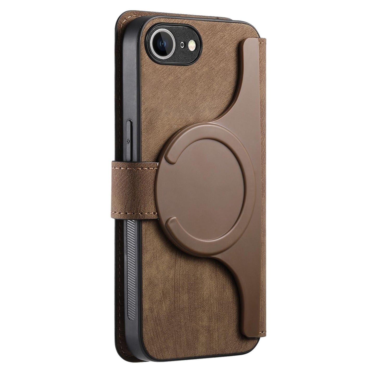 For iPhone 16e CaseNeo MagSafe RFID Anti-theft Retro Leather Phone Case(Brown)
