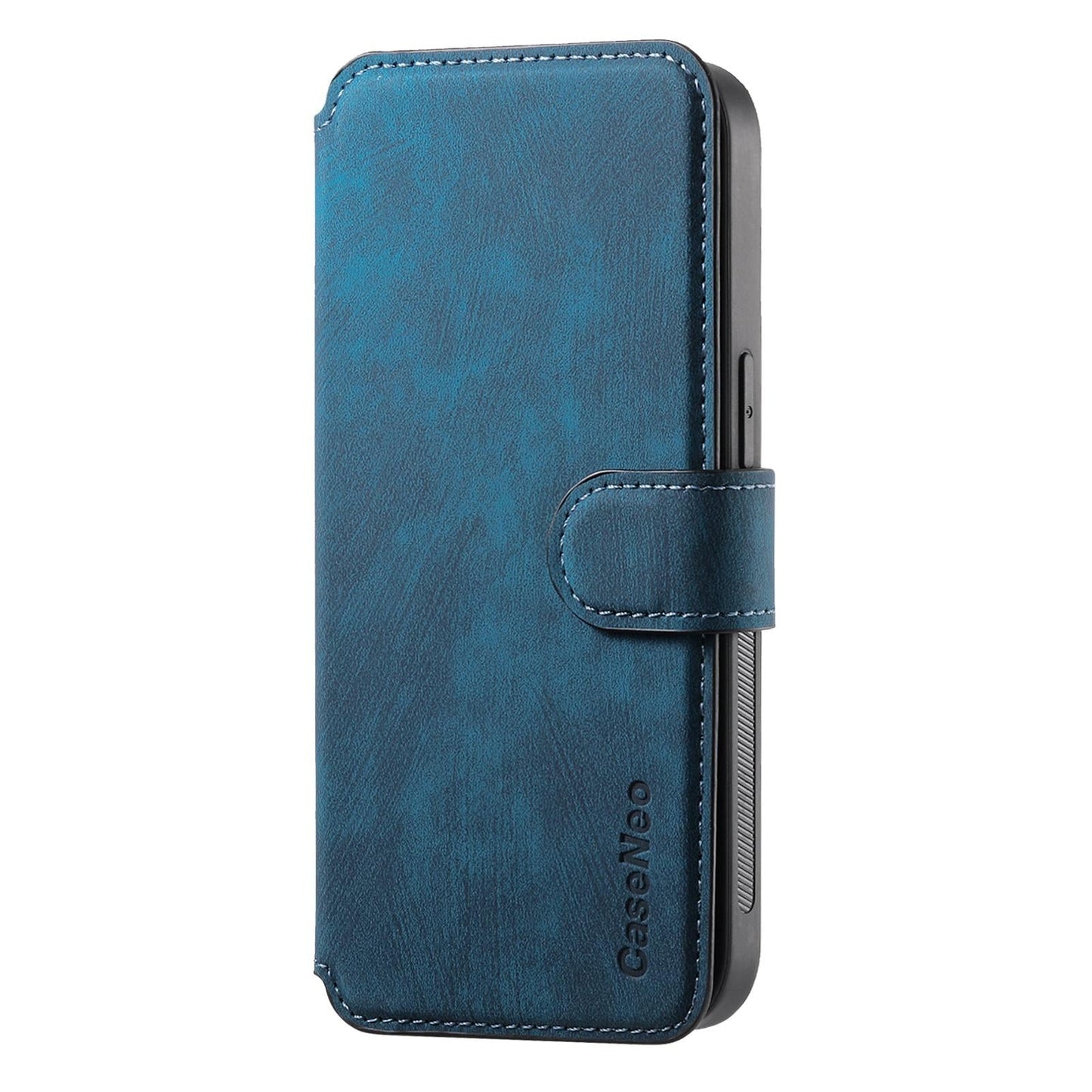 For iPhone 16e CaseNeo MagSafe RFID Anti-theft Retro Leather Phone Case(Blue)