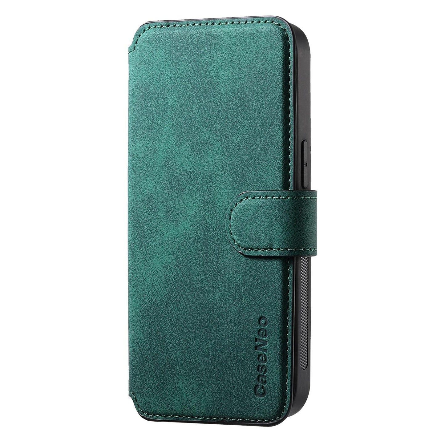 For iPhone 16e CaseNeo MagSafe RFID Anti-theft Retro Leather Phone Case(Green)
