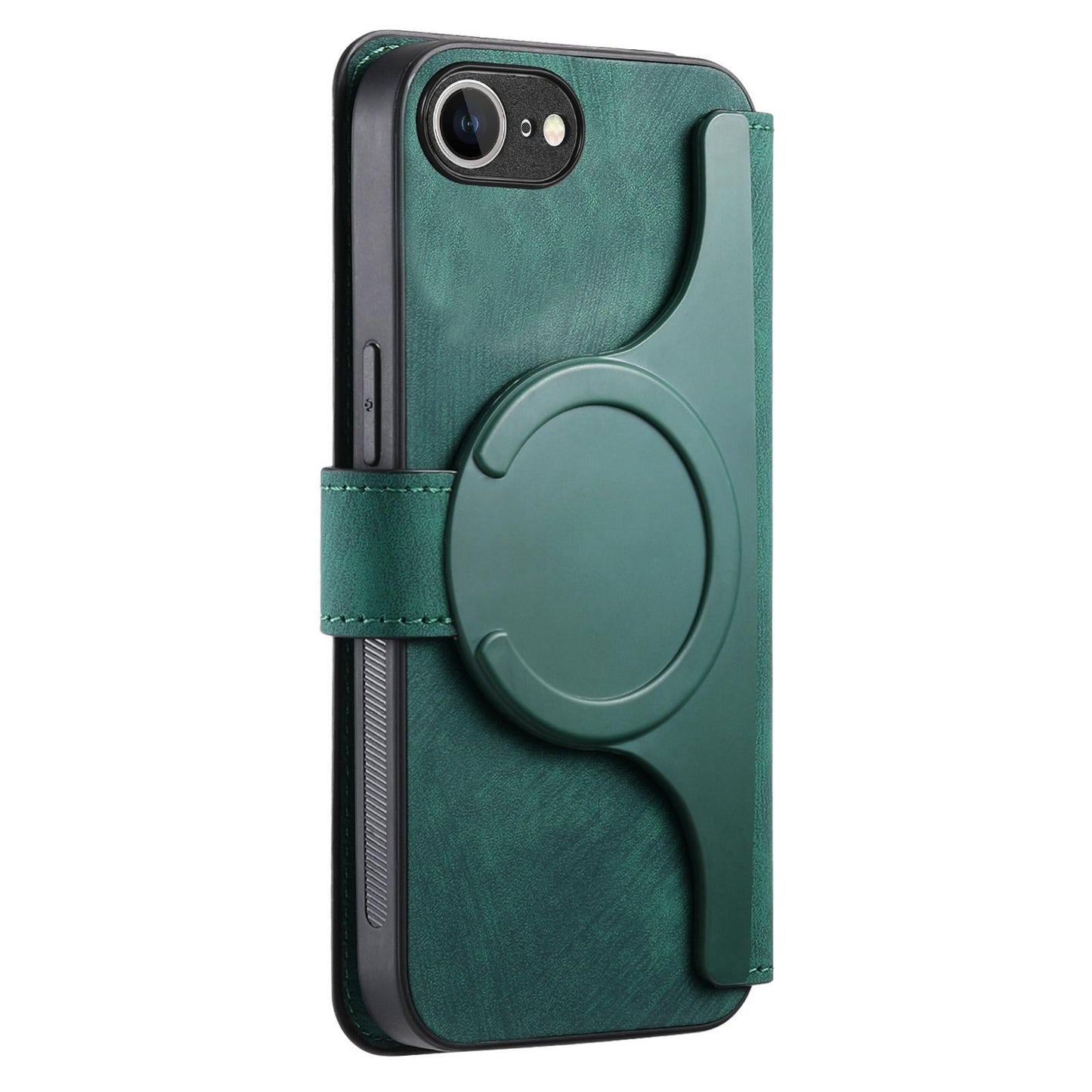 For iPhone 16e CaseNeo MagSafe RFID Anti-theft Retro Leather Phone Case(Green)