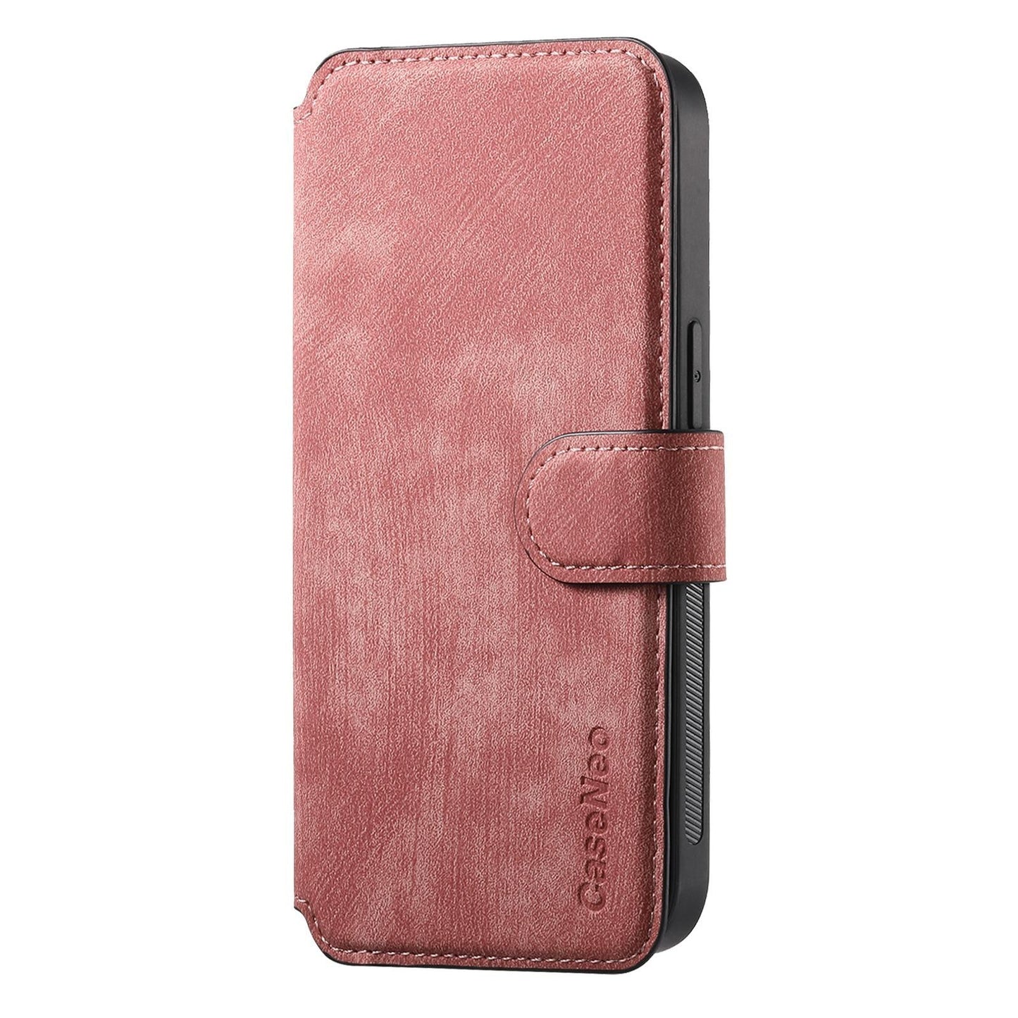 For iPhone 16e CaseNeo MagSafe RFID Anti-theft Retro Leather Phone Case(Pink)
