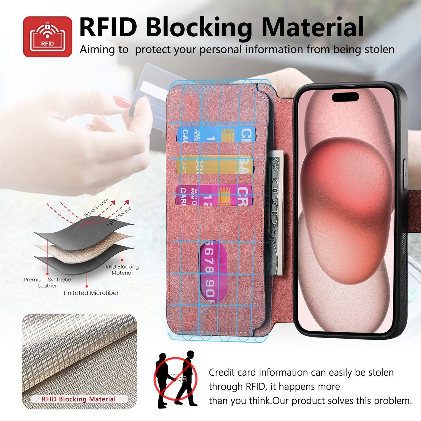 For iPhone 16e CaseNeo MagSafe RFID Anti-theft Retro Leather Phone Case(Pink)