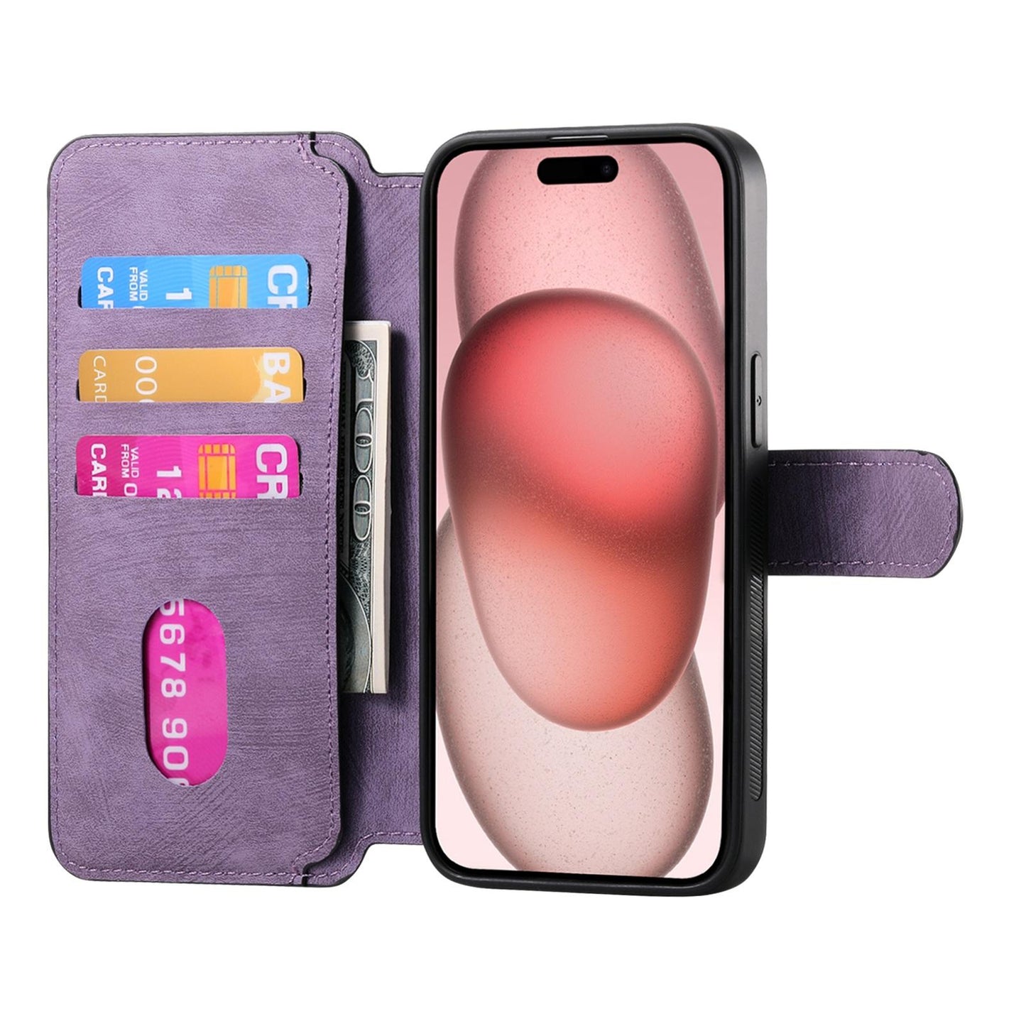 For iPhone 16e CaseNeo MagSafe RFID Anti-theft Retro Leather Phone Case(Purple)