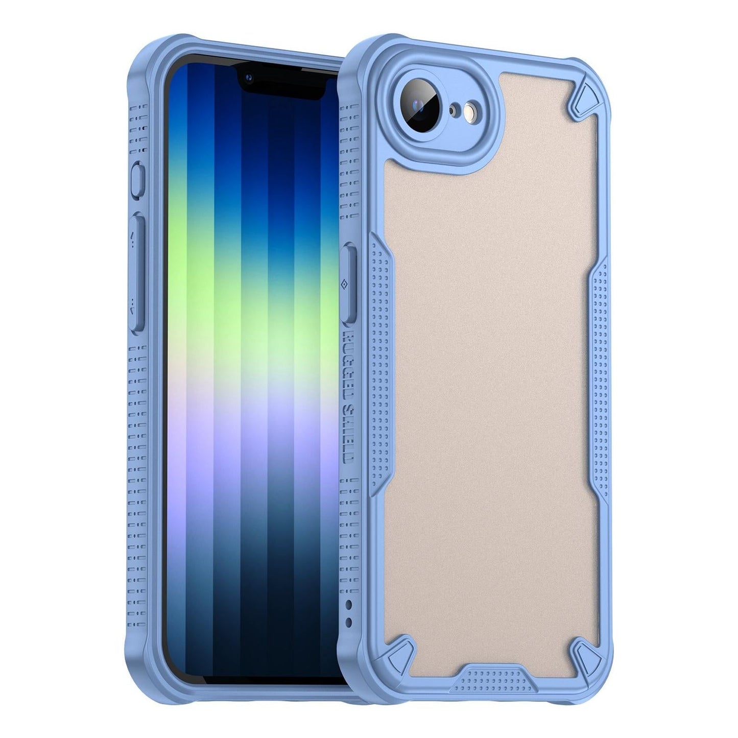 For iPhone 16e Armor Glaze PC Hybrid TPU Phone Case(Blue)