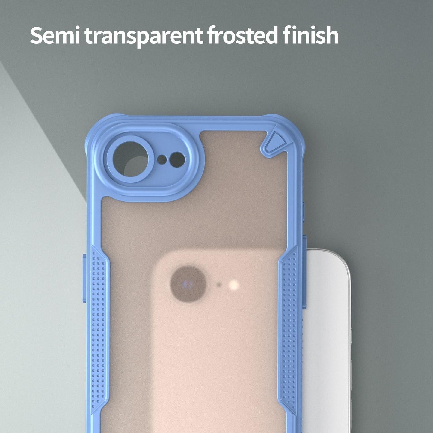 For iPhone 16e Armor Glaze PC Hybrid TPU Phone Case(Blue)