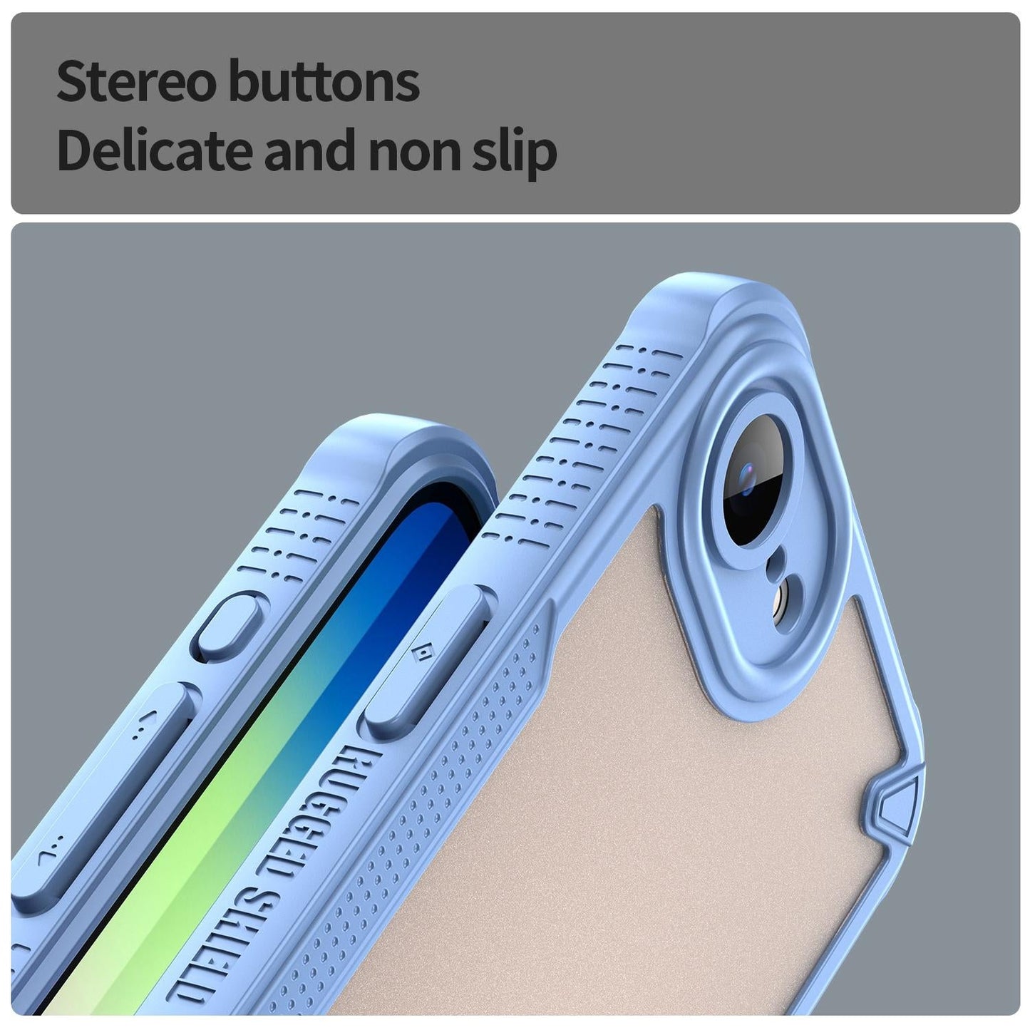 For iPhone 16e Armor Glaze PC Hybrid TPU Phone Case(Blue)