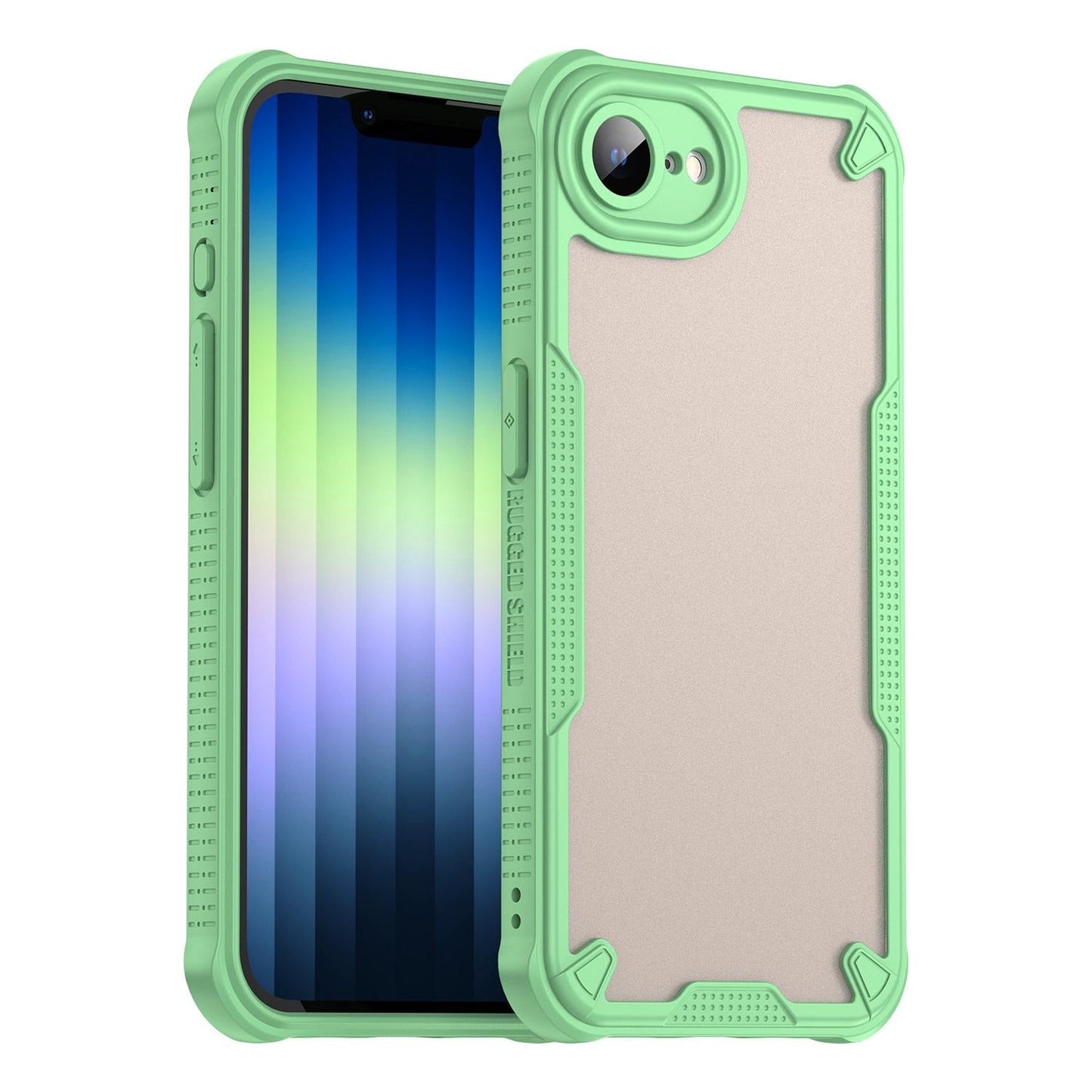 For iPhone 16e Armor Glaze PC Hybrid TPU Phone Case(Green)