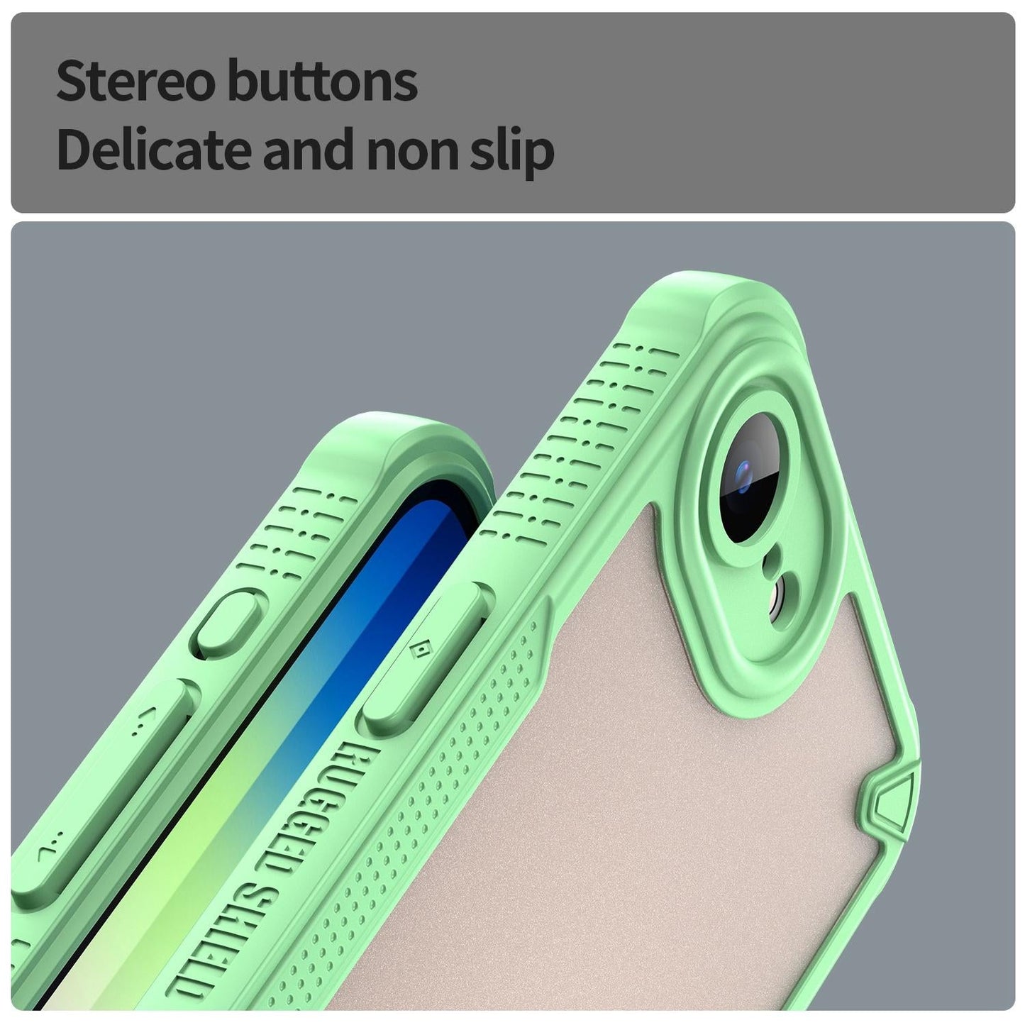 For iPhone 16e Armor Glaze PC Hybrid TPU Phone Case(Green)