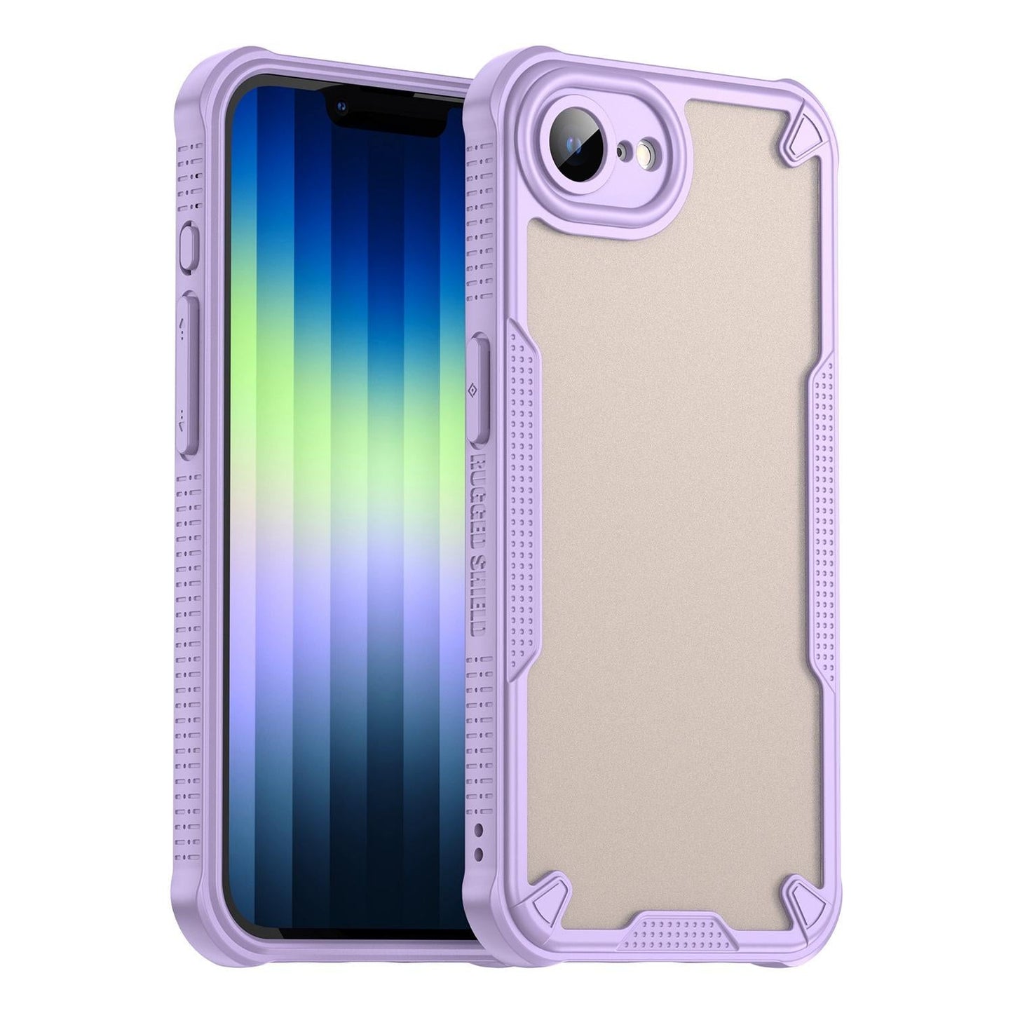 For iPhone 16e Armor Glaze PC Hybrid TPU Phone Case(Purple)
