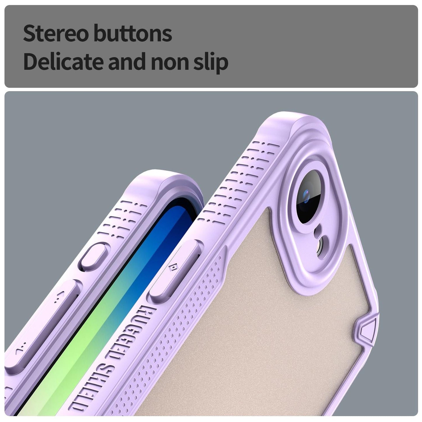 For iPhone 16e Armor Glaze PC Hybrid TPU Phone Case(Purple)