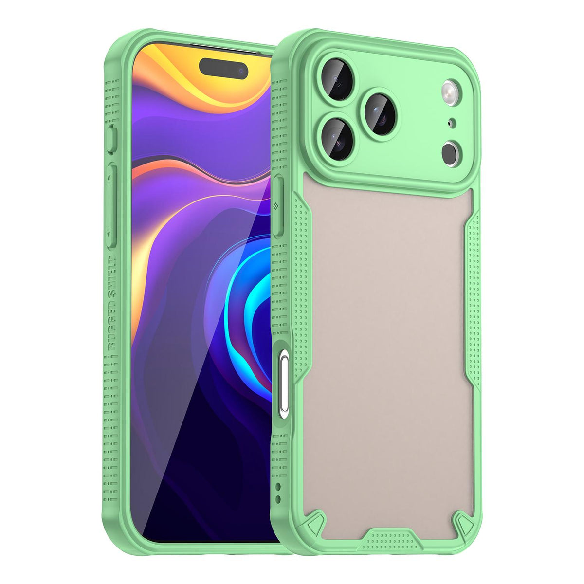 Compatible with iPhone 18 Pro Max Armor Glaze PC Dual-Layer TPU Phone Case - Green