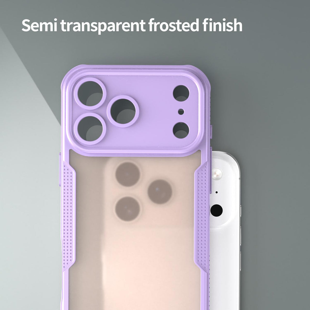 Compatible with iPhone 18 Pro Max Armor Glaze PC Dual-Layer TPU Phone Case - Purple