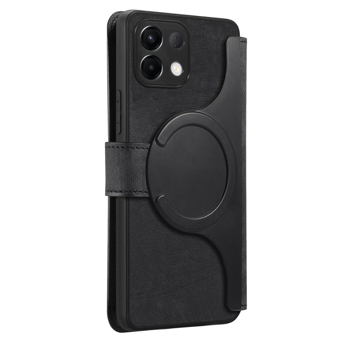 For OPPO K12s / K13x / K13 CaseNeo MagSafe RFID Anti-theft Retro Leather Phone Case(Black)