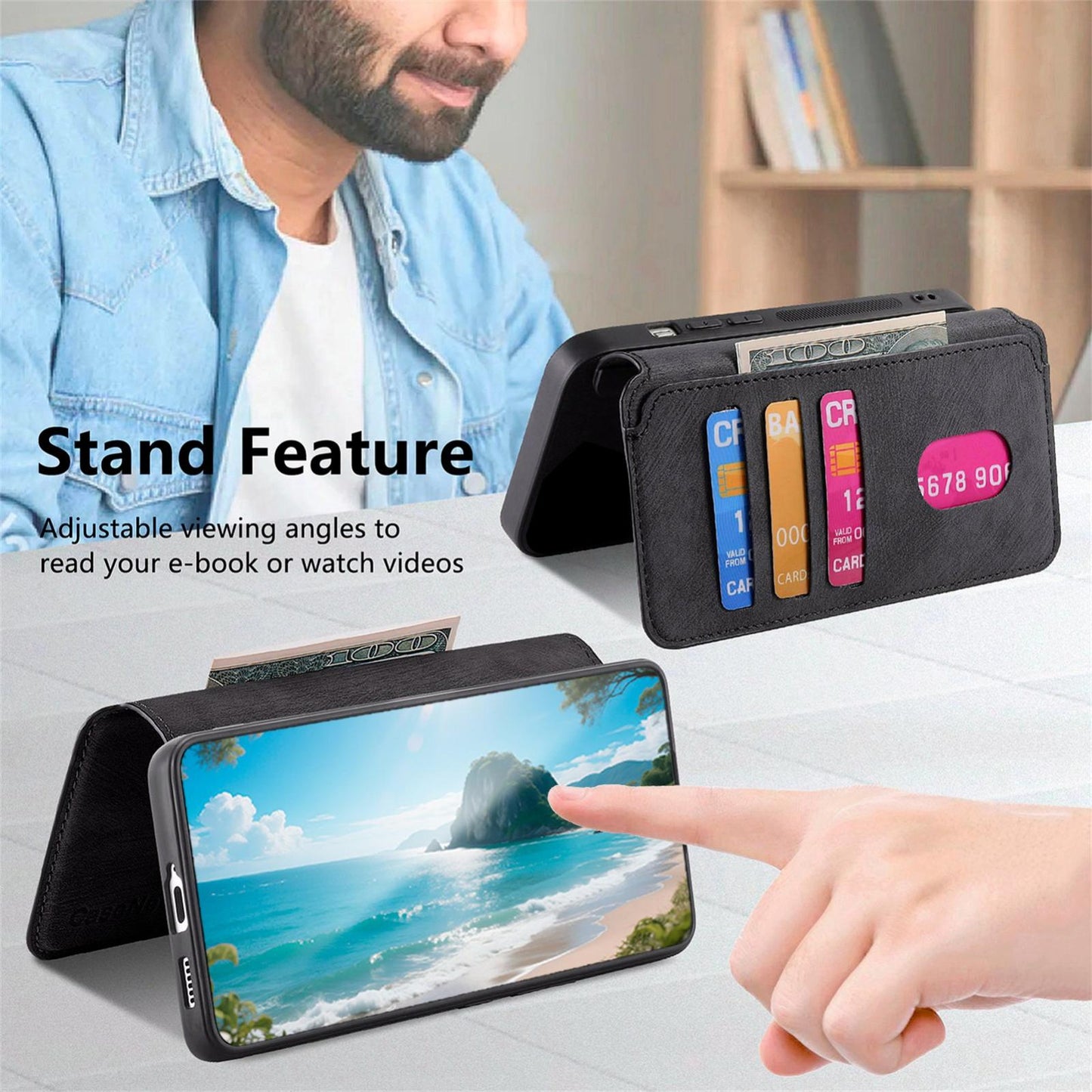 For OPPO K12s / K13x / K13 CaseNeo MagSafe RFID Anti-theft Retro Leather Phone Case(Black)