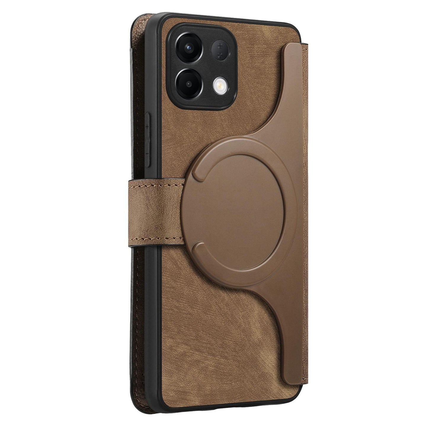 For OPPO K12s / K13x / K13 CaseNeo MagSafe RFID Anti-theft Retro Leather Phone Case(Brown)