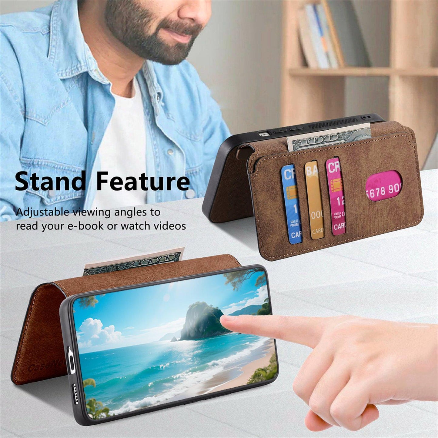 For OPPO K12s / K13x / K13 CaseNeo MagSafe RFID Anti-theft Retro Leather Phone Case(Brown)