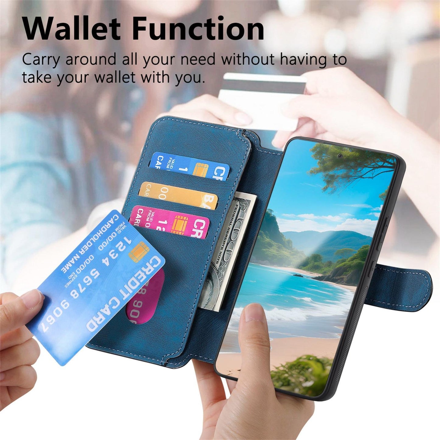 For OPPO K12s / K13x / K13 CaseNeo MagSafe RFID Anti-theft Retro Leather Phone Case(Blue)