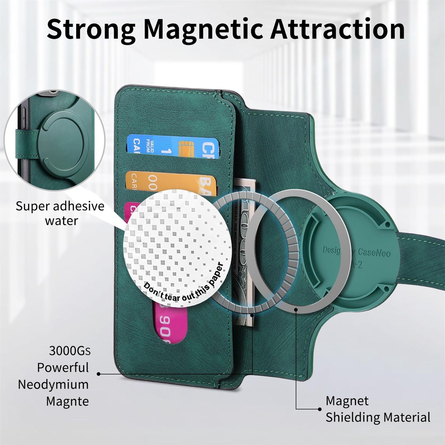 For OPPO K12s / K13x / K13 CaseNeo MagSafe RFID Anti-theft Retro Leather Phone Case(Green)