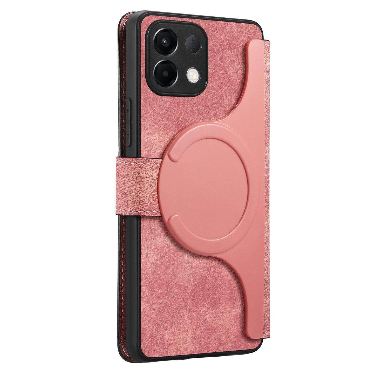 For OPPO K12s / K13x / K13 CaseNeo MagSafe RFID Anti-theft Retro Leather Phone Case(Pink)