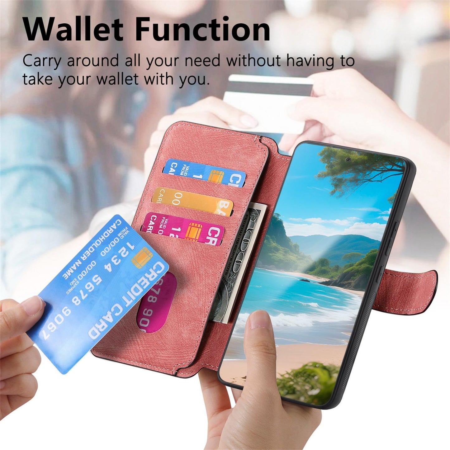 For OPPO K12s / K13x / K13 CaseNeo MagSafe RFID Anti-theft Retro Leather Phone Case(Pink)