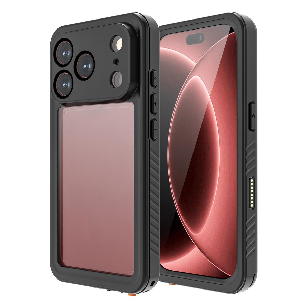 Compatible with iPhone 18 Pro Max RedPepper IP68 Waterproof Triple-proof Phone Case - Black