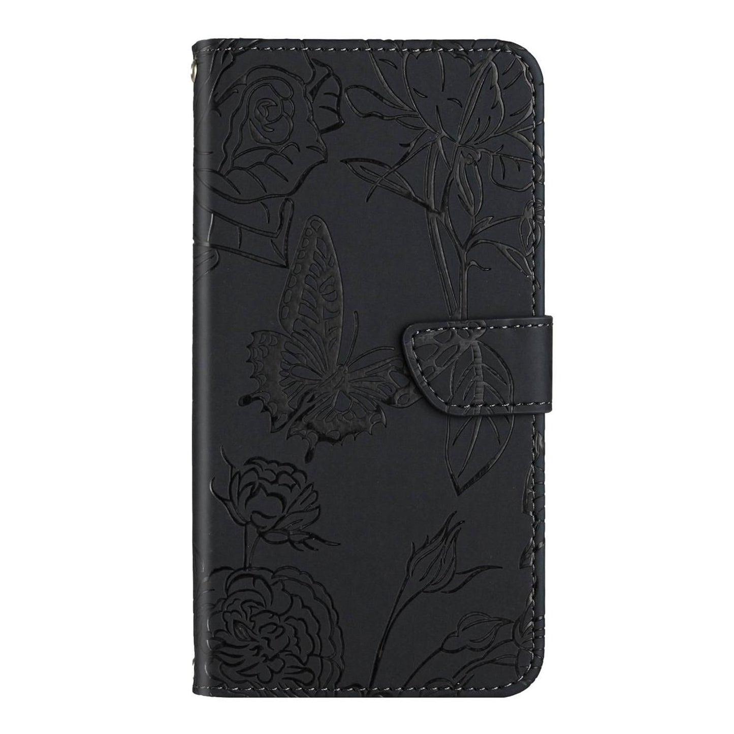 For Samsung Galaxy S25 Edge 5G Skin Feel Butterfly Embossed Flip Leather Phone Case(Black)