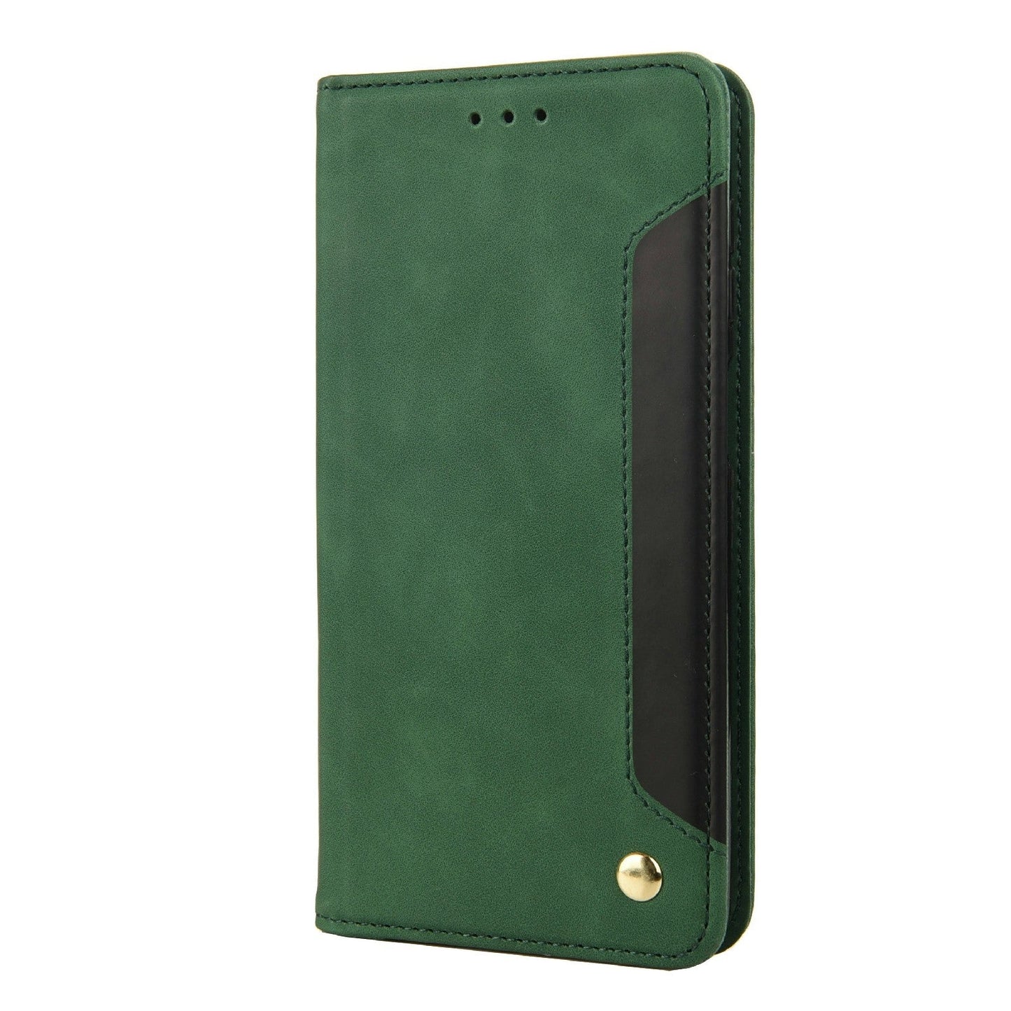 For Redmi 14C Skin Feel Splicing Leather Phone Case(Green)