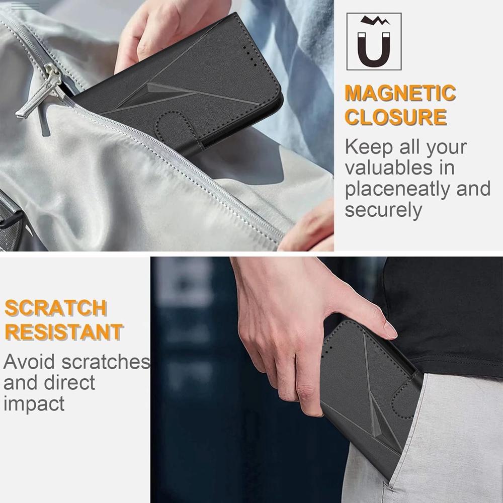 For vivo V50 Triangle Pattern Buckle Clasp Leather Phone Case(Black)