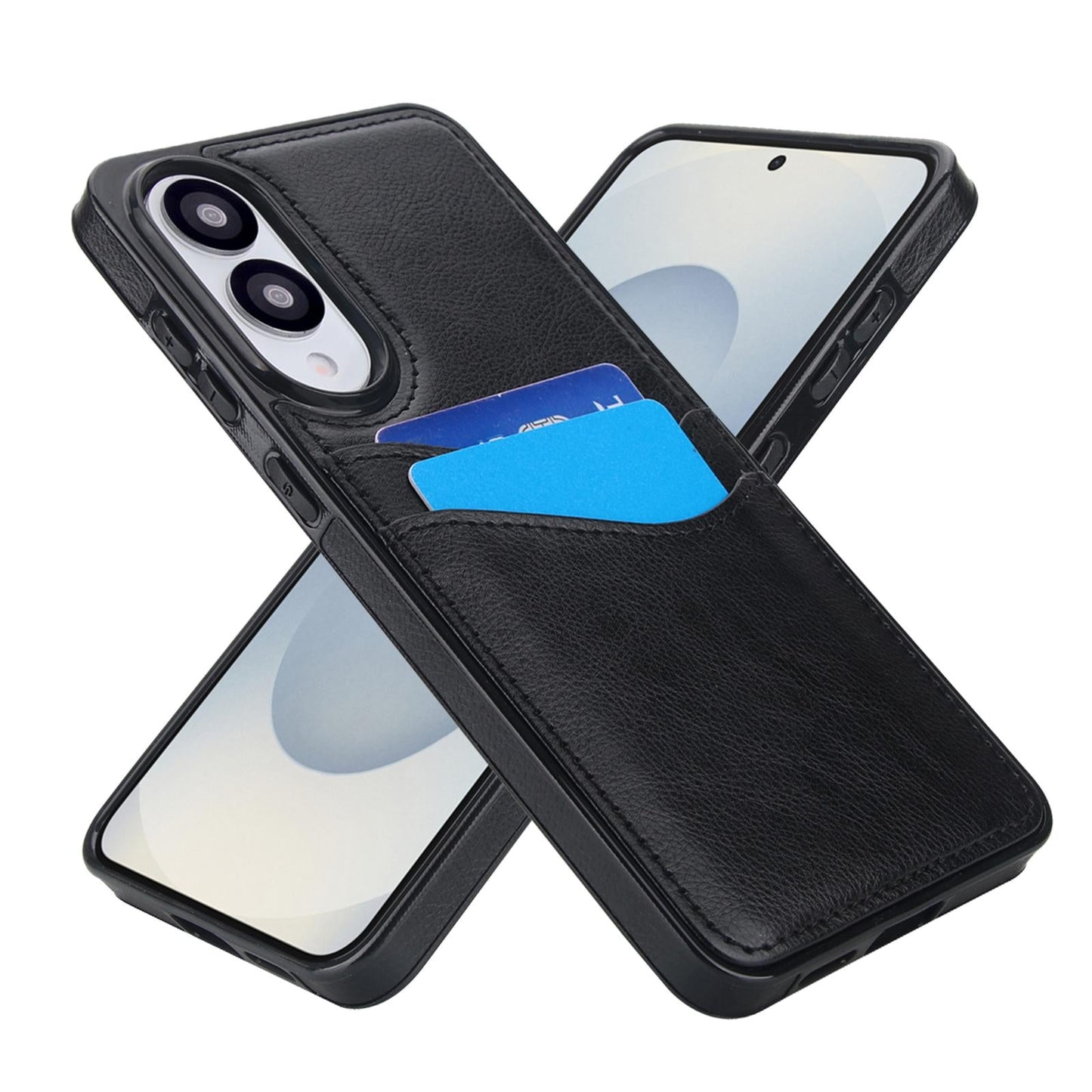 For Samsung Galaxy S25 Edge 5G Litchi Leather Skin Card Slots Phone Case(Black)